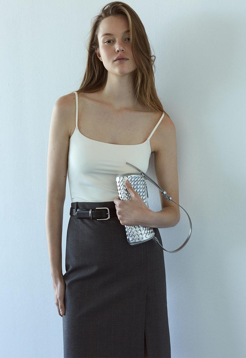 MANGO - Diego shoulder bag - silver