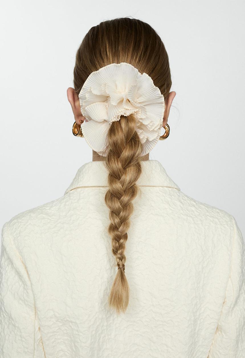 MANGO - Hairband peony - light beige