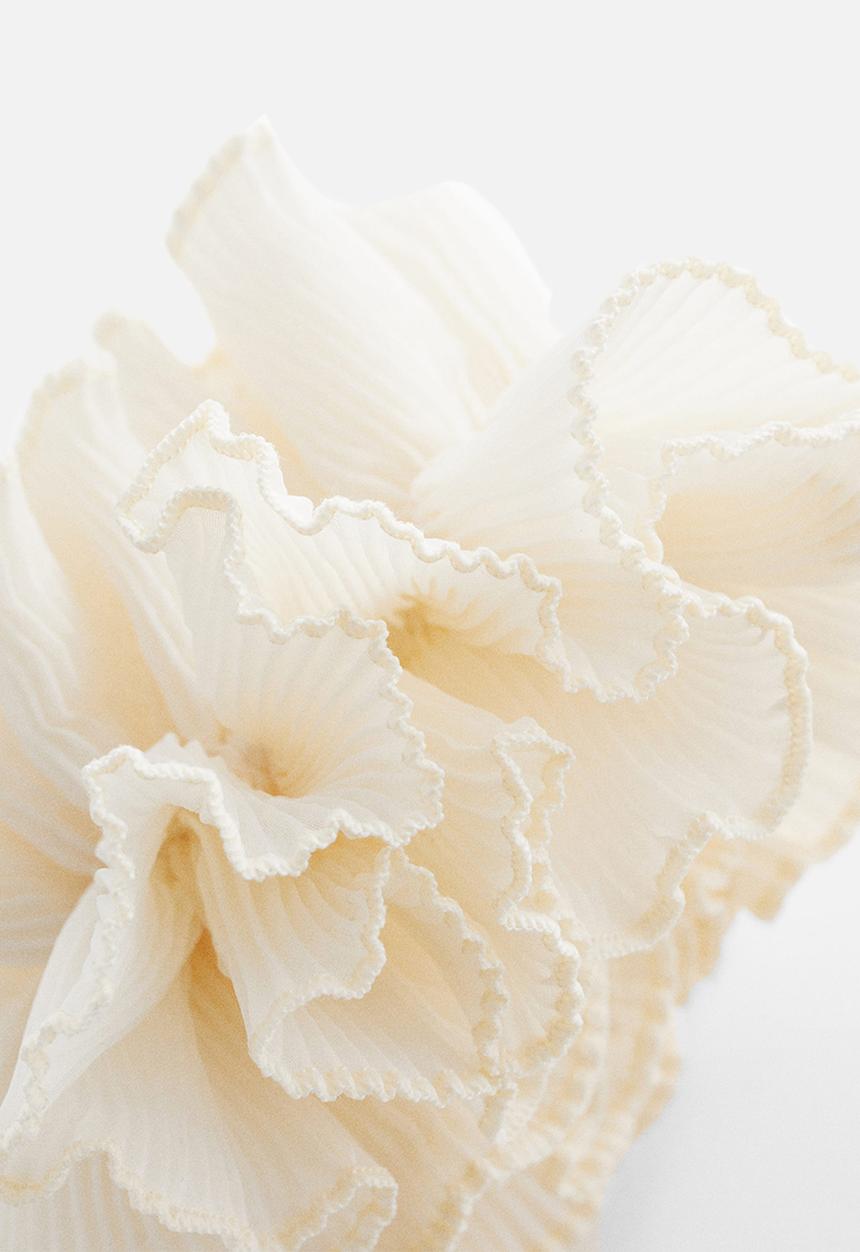 MANGO - Hairband peony - light beige