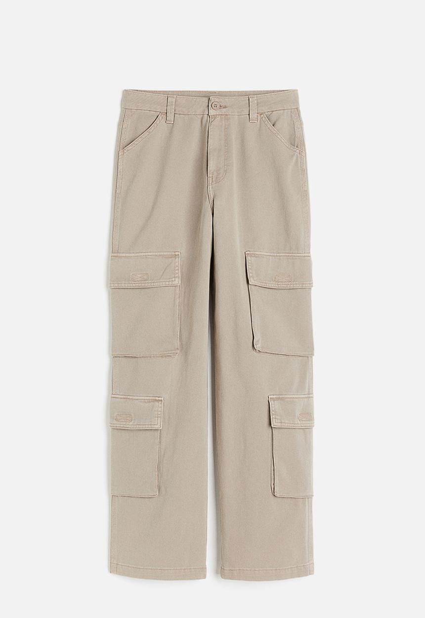 H&M - Twill cargo trousers - beige