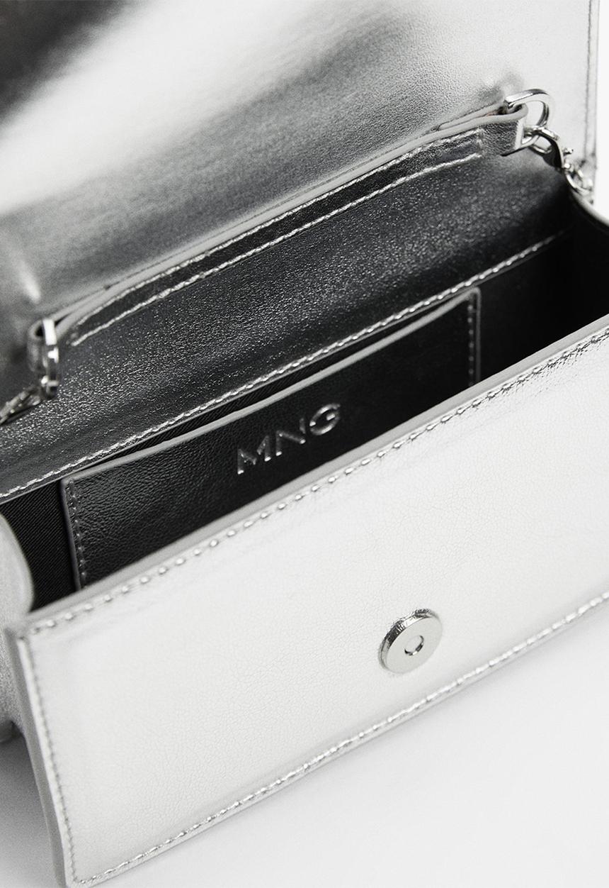 MANGO - Eric crossbody bag - silver