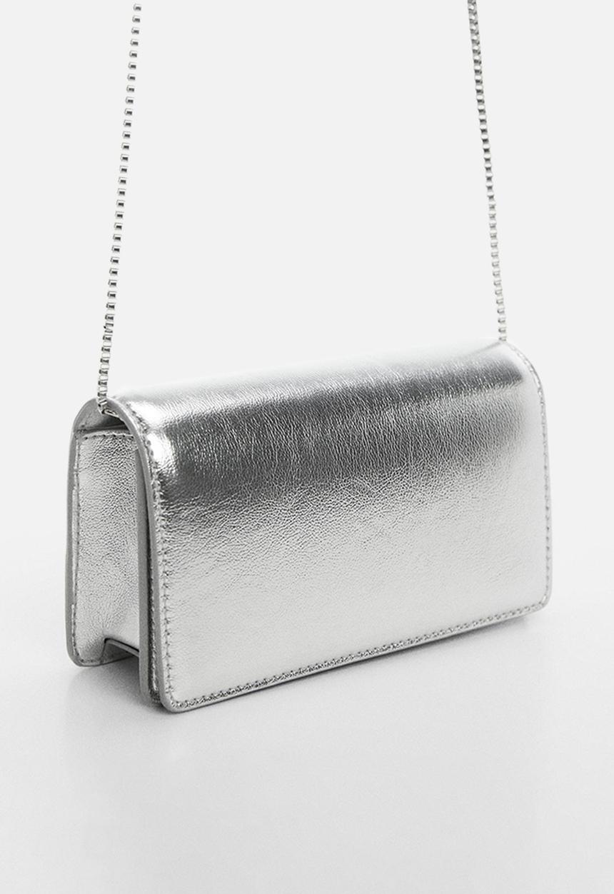 MANGO - Eric crossbody bag - silver