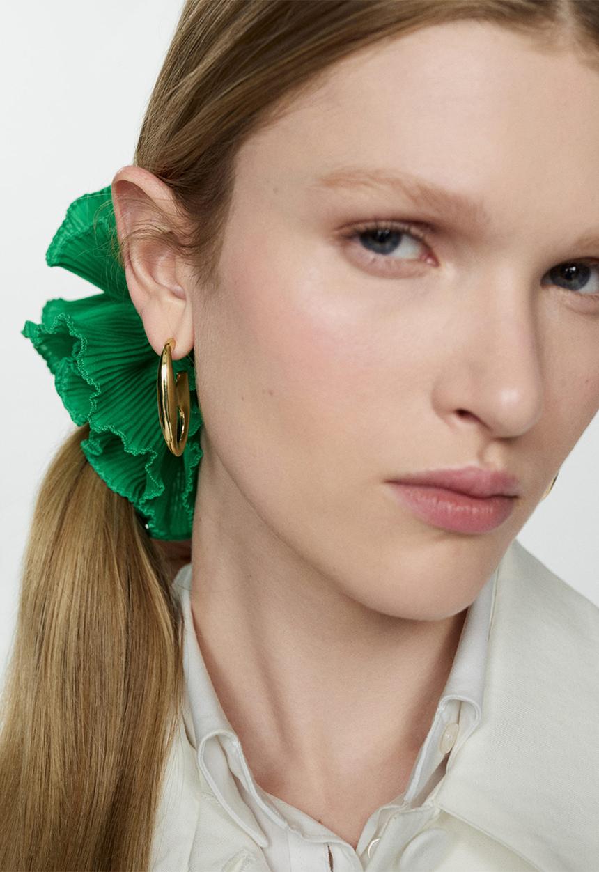 MANGO - Hairband peony - green