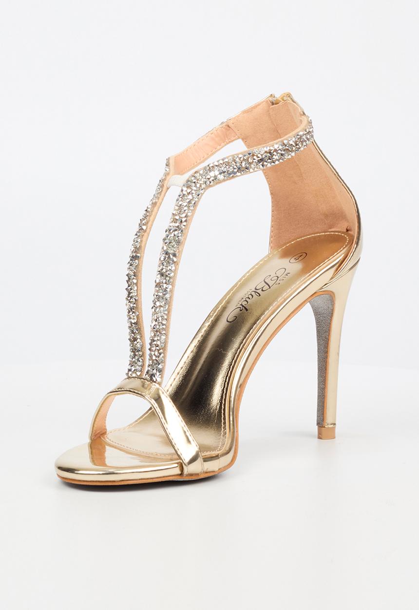 Miss Black - Jazz 18 stiletto - gold