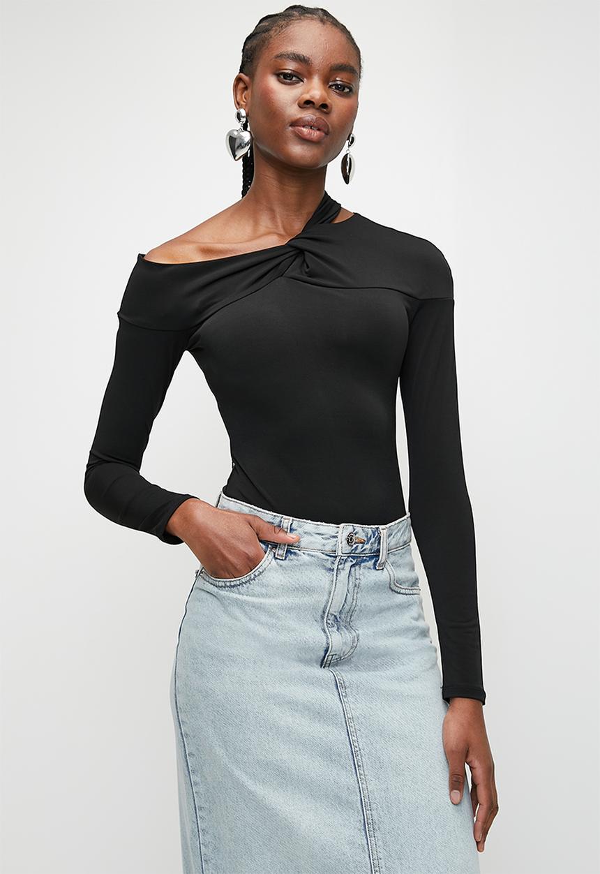 Superbalist - Asymmetrical bodysuit - black