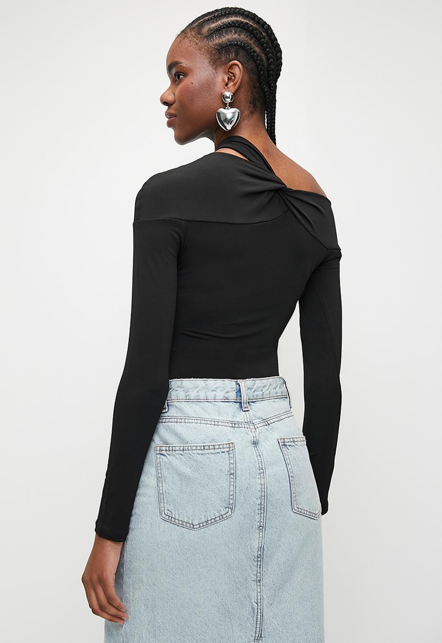 Superbalist - Asymmetrical bodysuit - black