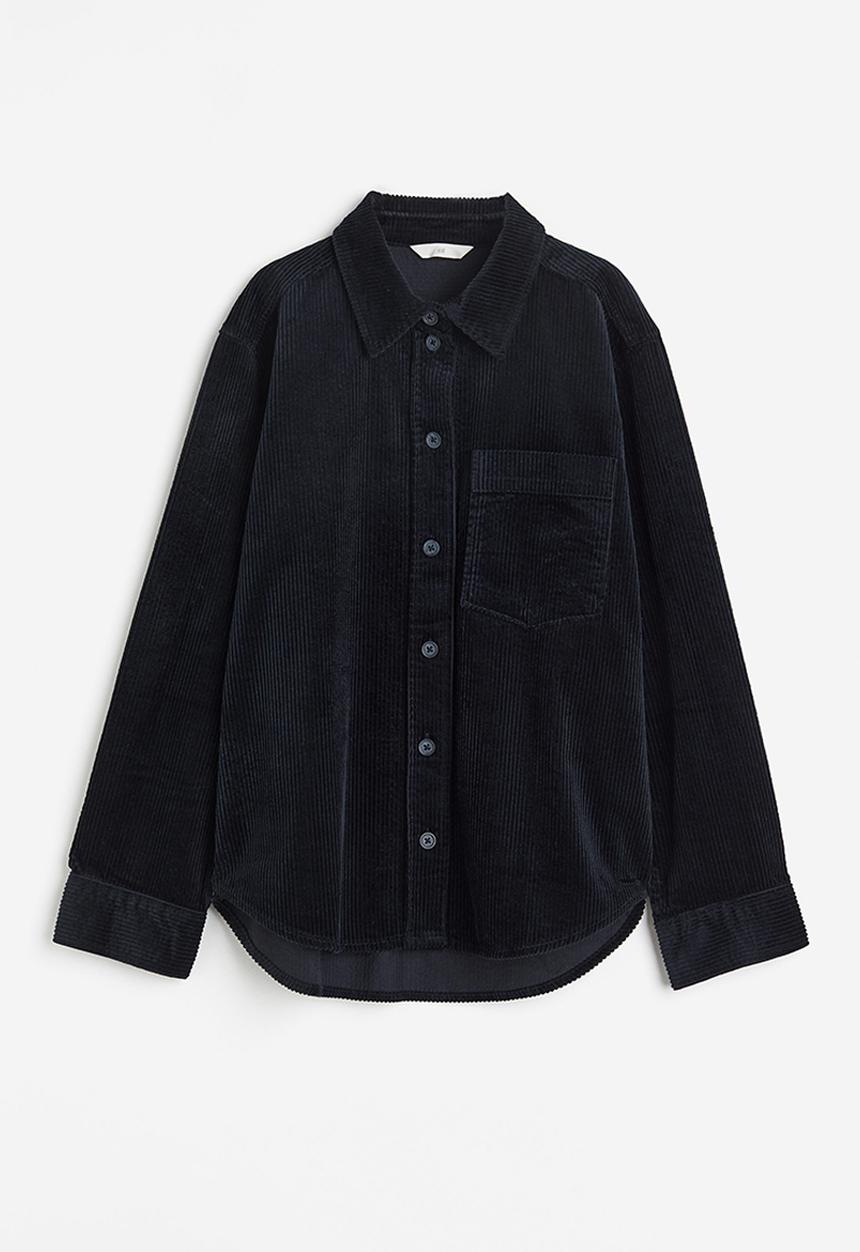 H&M - Corduroy shirt - navy blue