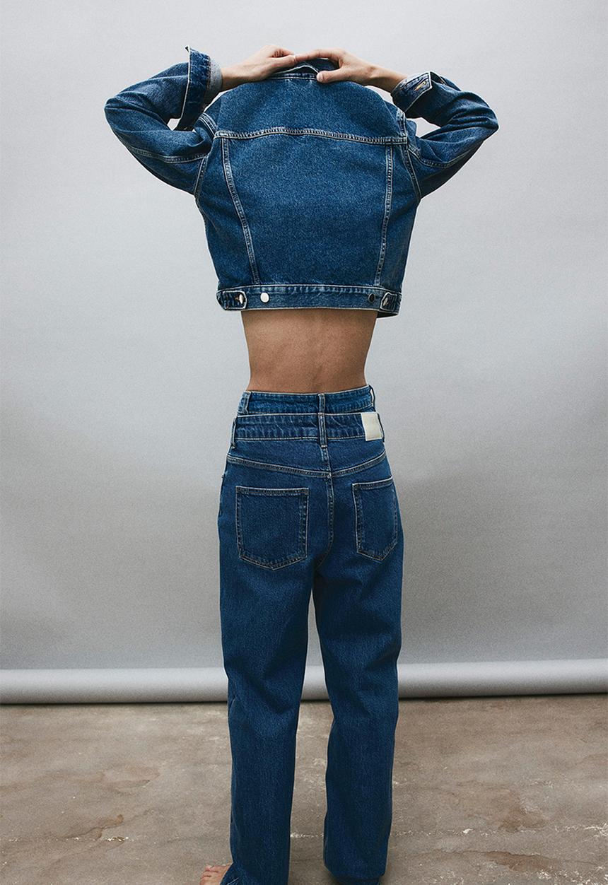 H&M - Tapered high jeans - blue