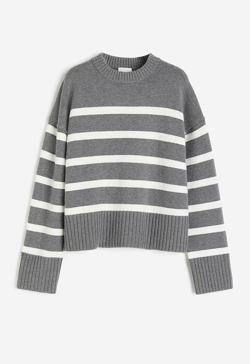 H&M - Loose-fit jumper - grey, multi