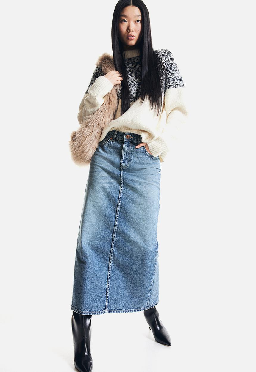 H&M - Denim skirt - blue