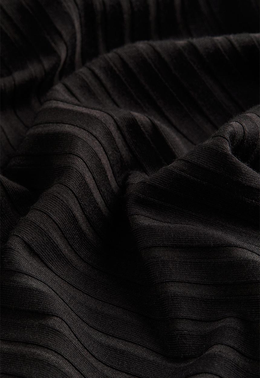 H&M - Ribbed turtleneck top - black