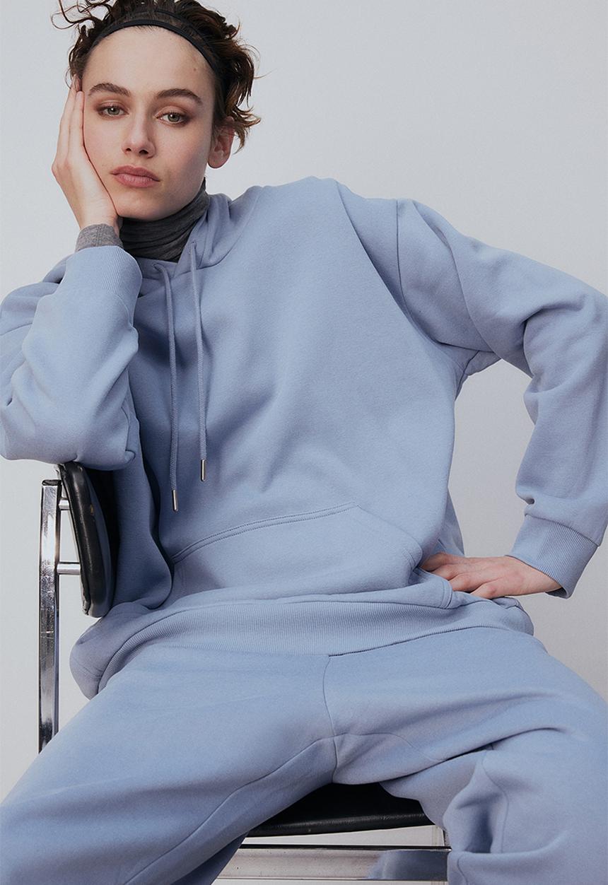 H&M - Hooded top - dusty blue