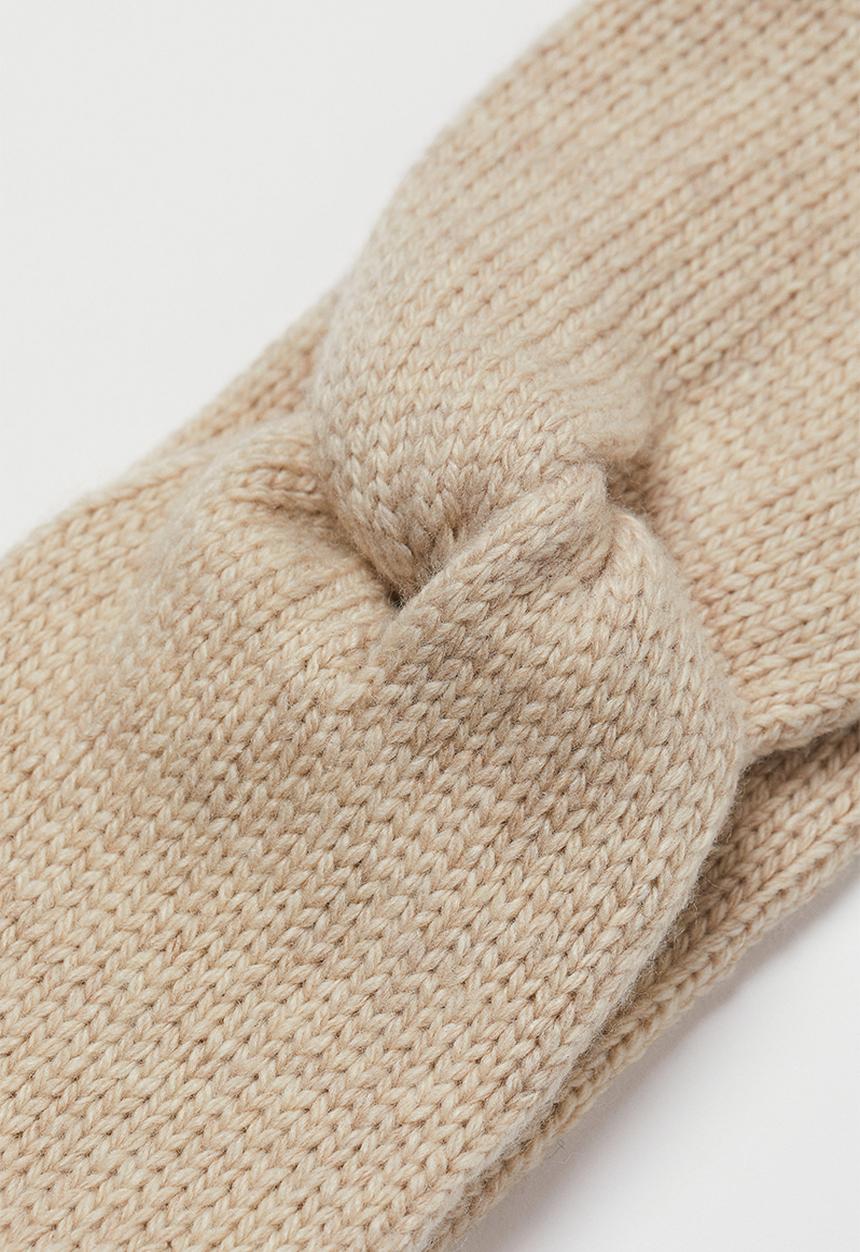 H&M - Knitted headband - light beige