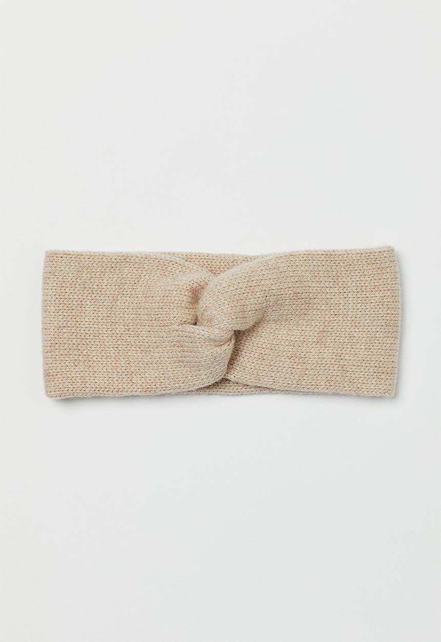 H&M - Knitted headband - light beige