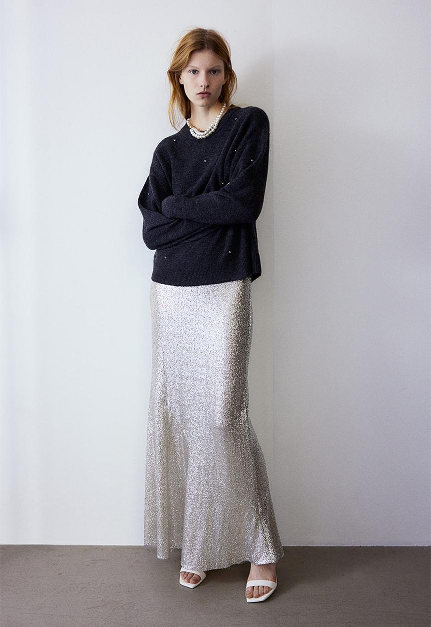 H&M - Beaded jumper - grey