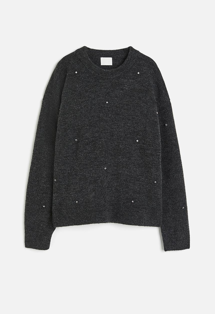 H&M - Beaded jumper - grey