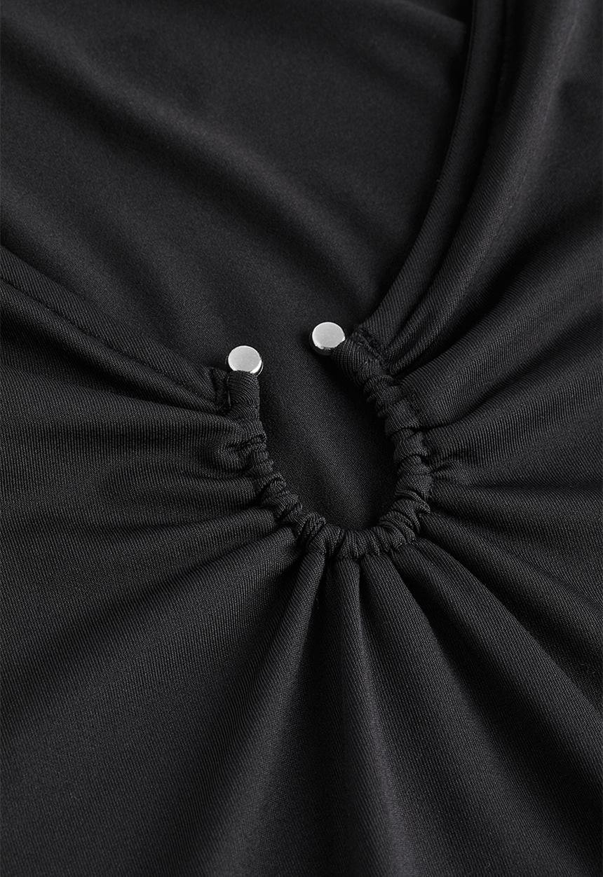 H&M - Buckle-detail top - black