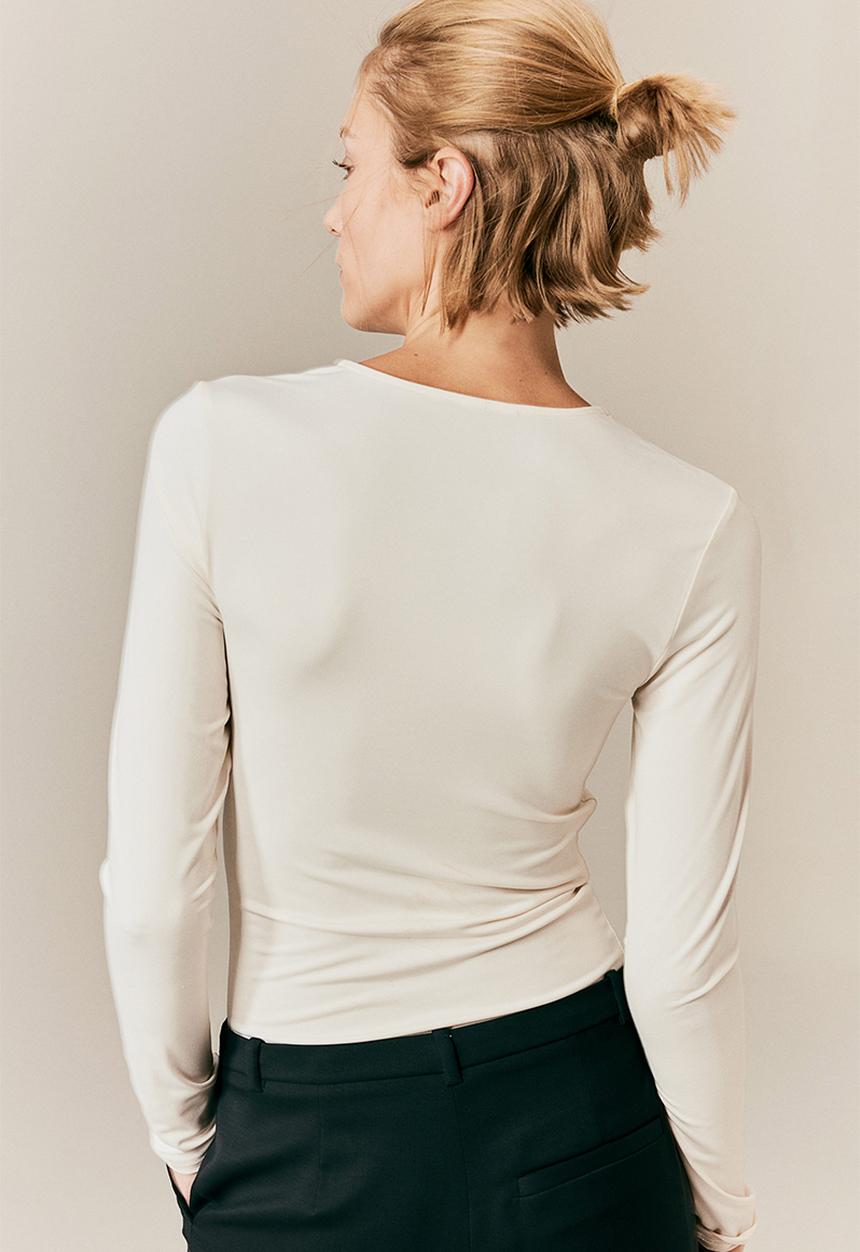 H&M - Buckle-detail top - cream