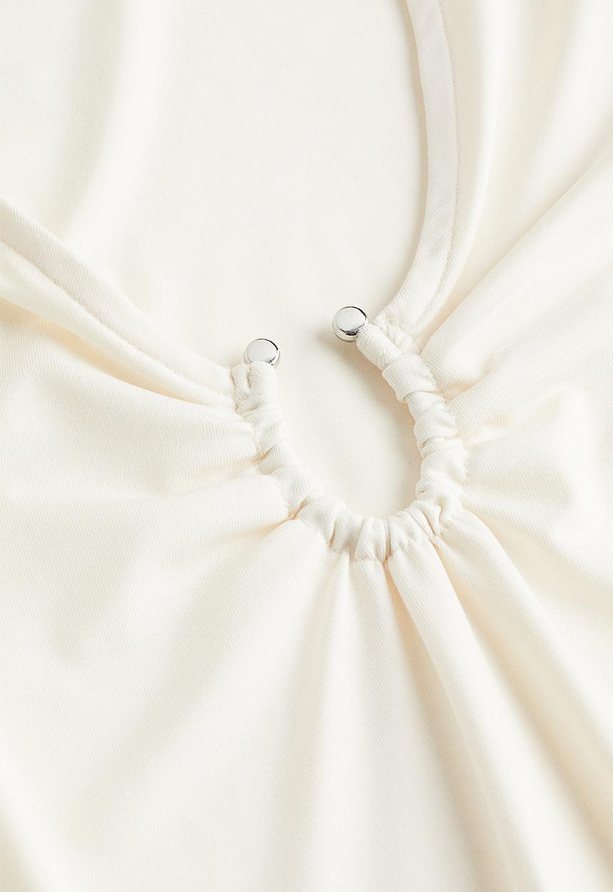 H&M - Buckle-detail top - cream