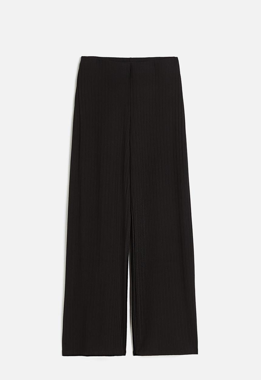 H&M - Ribbed trousers - black