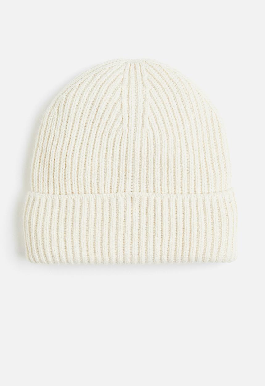 H&M - Rib-knit hat - cream