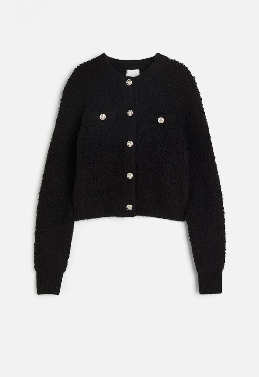 H&M - Bouclé cardigan - black