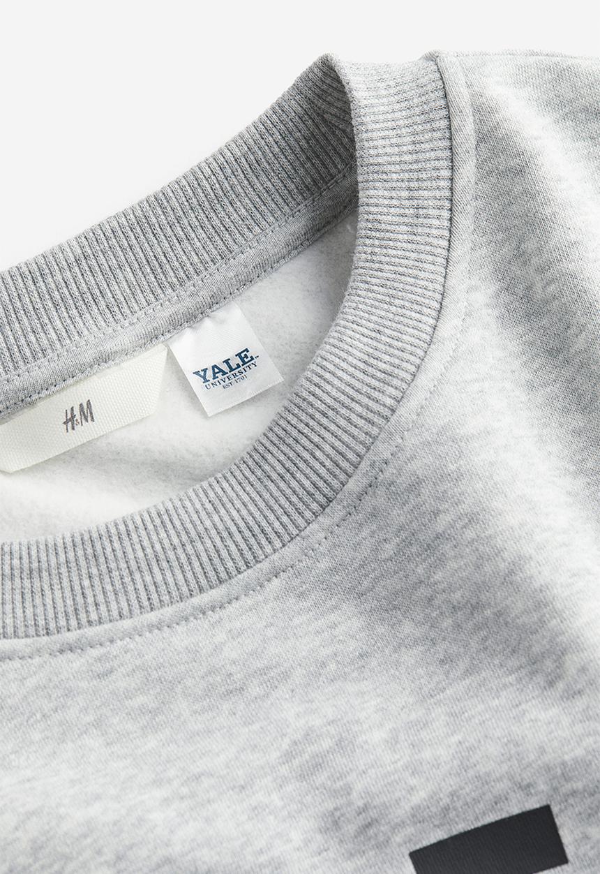 H&M - Motif-detail sweatshirt - grey