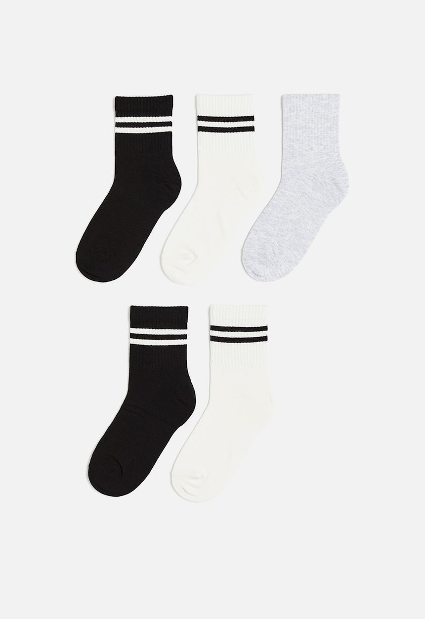H&M - 5-Pack socks - white & black
