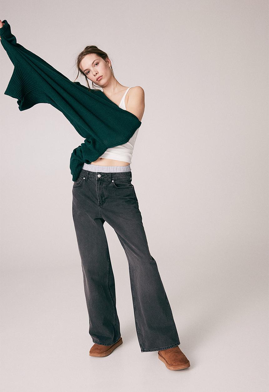 H&M - Baggy regular jeans - black