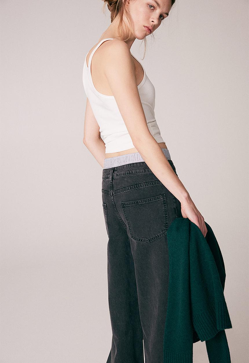 H&M - Baggy regular jeans - black