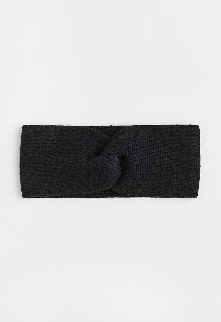 H&M - Knitted headband - black