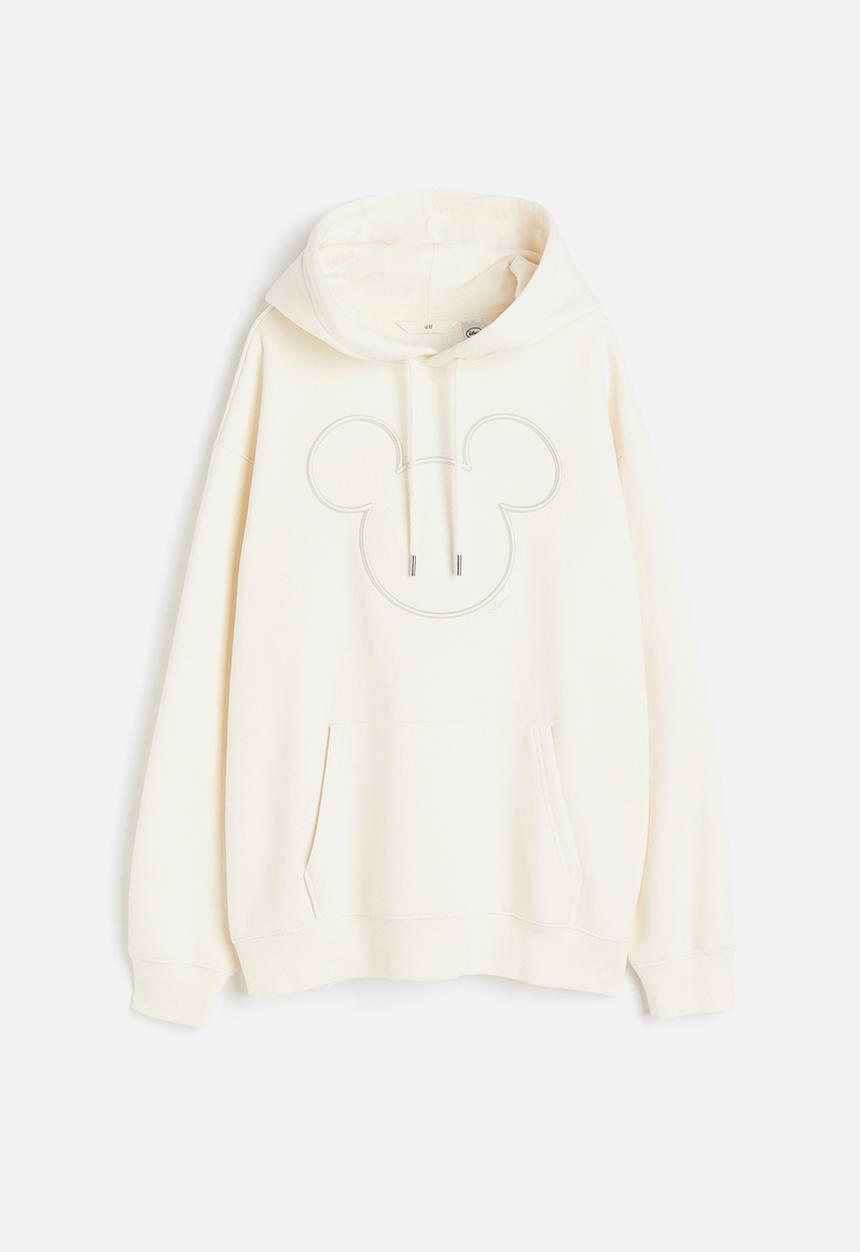 H&M - Motif-front hoodie - white
