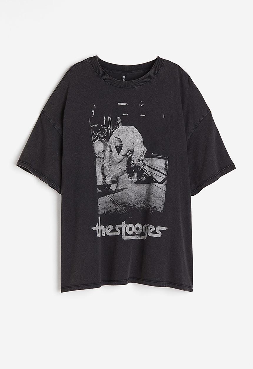 H&M - Oversized printed t-shirt - black