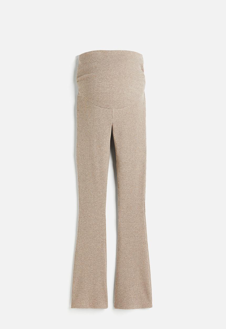 H&M - Mama before & after ribbed trousers - beige