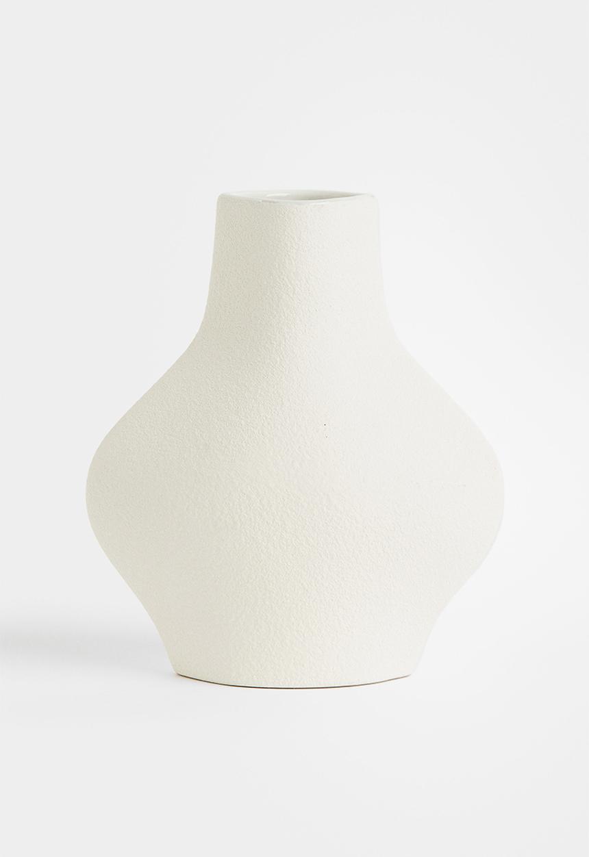 H&M - Stoneware vase - white