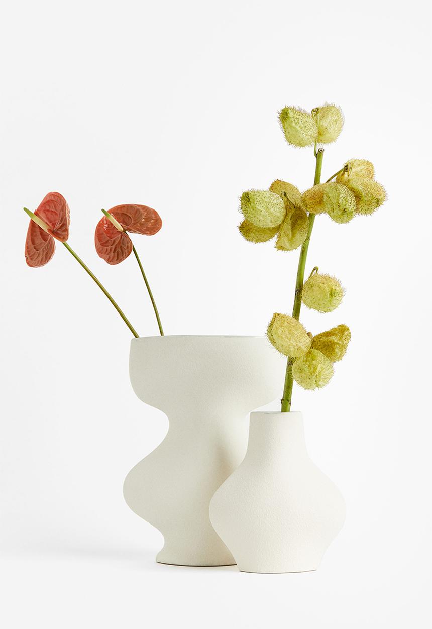 H&M - Stoneware vase - white
