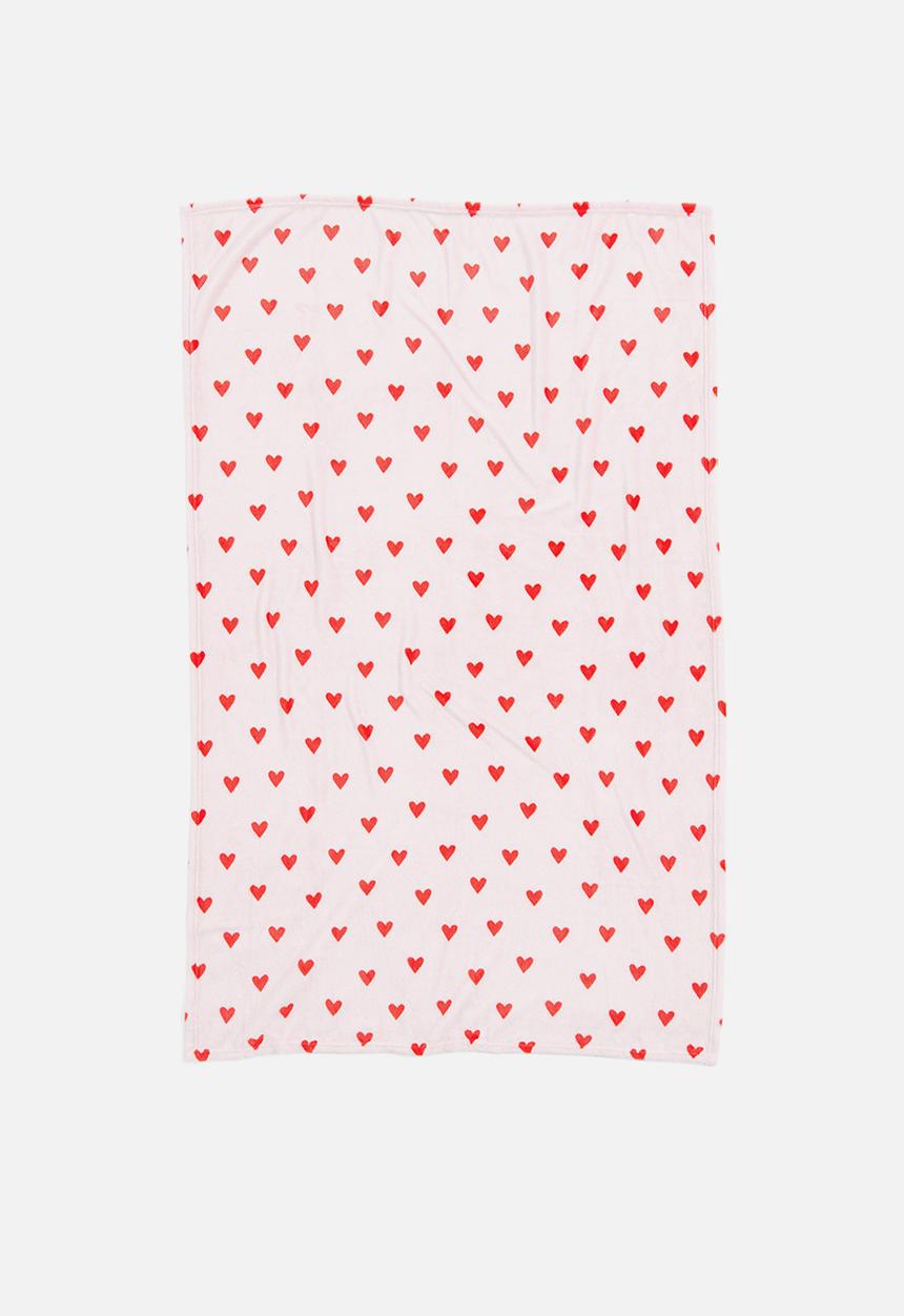 H&M - Patterned fleece blanket - pink
