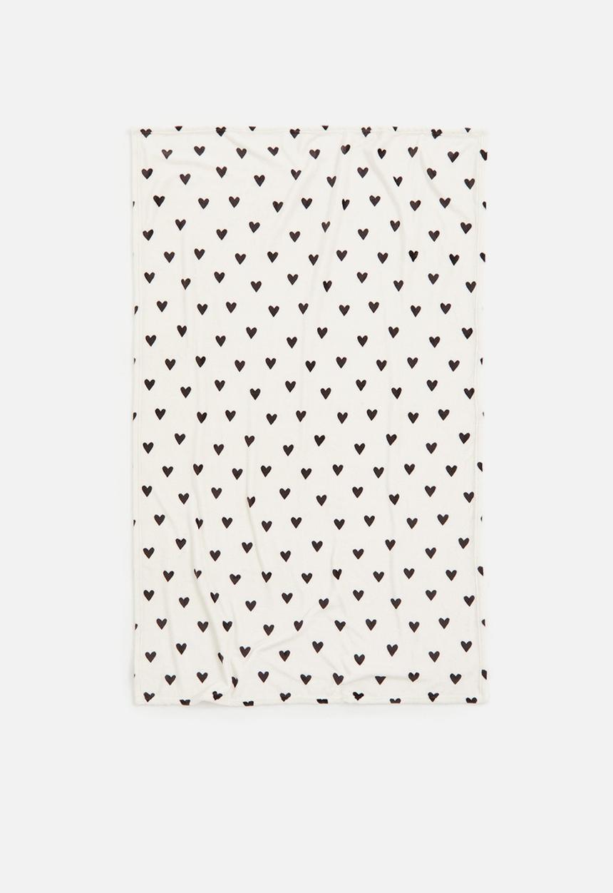 H&M - Patterned fleece blanket - white