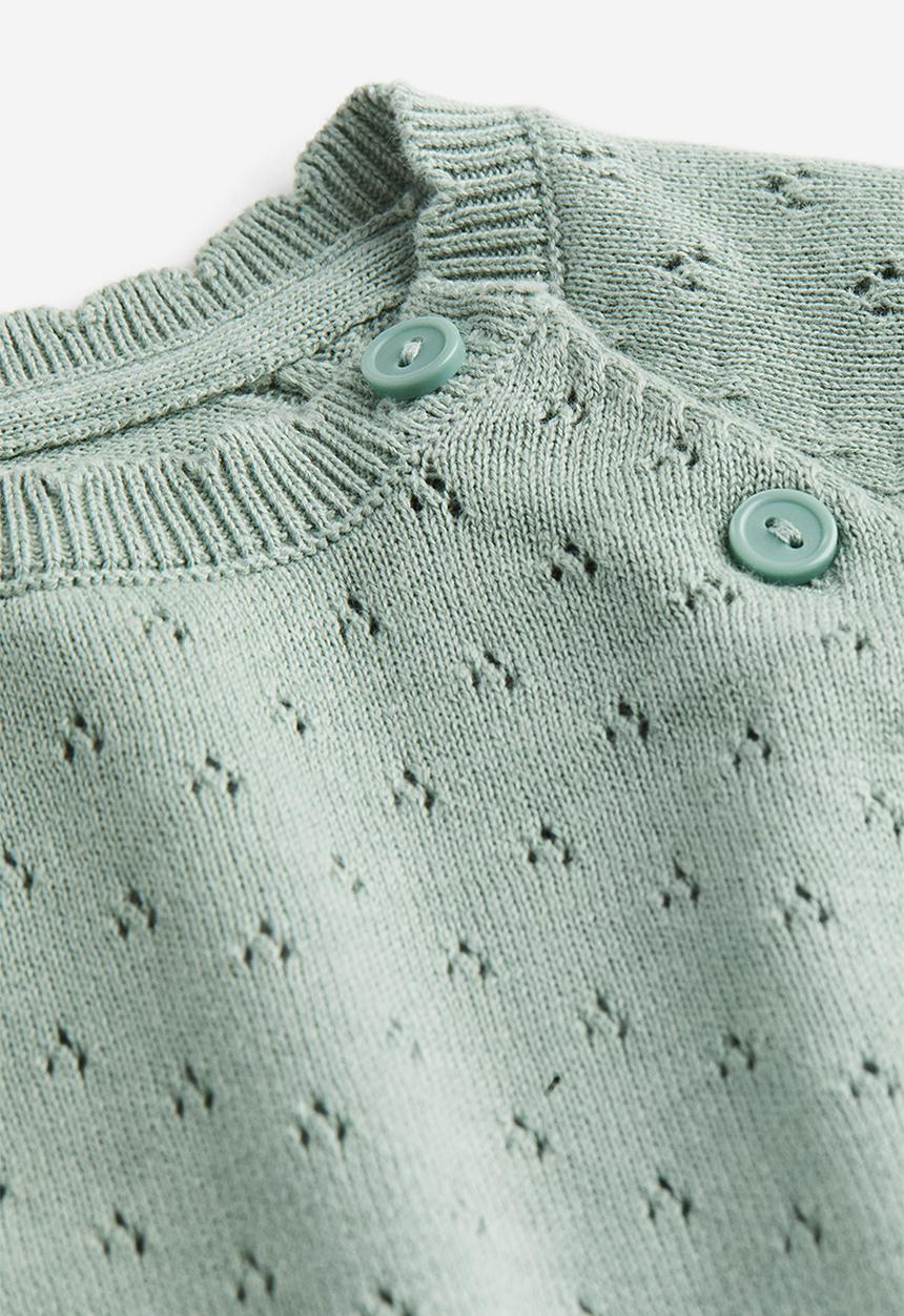 H&M - 2-Piece pointelle-knit set - dusty green
