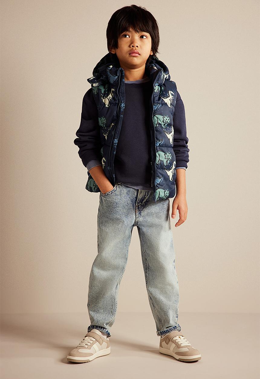H&M - Hooded puffer gilet - blue