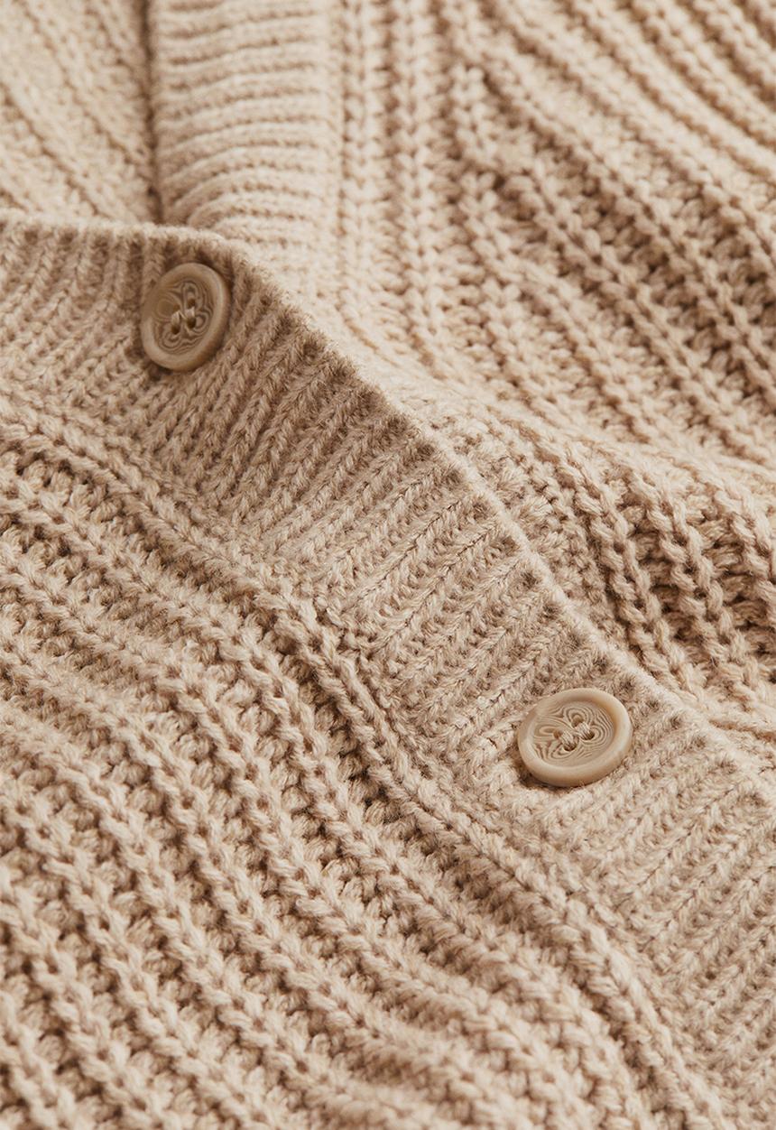 H&M - Balloon-sleeved cardigan - beige