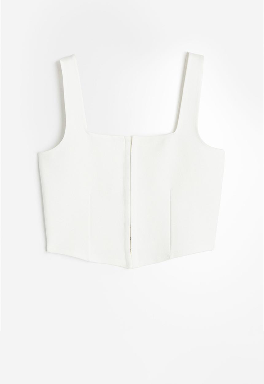 H&M - Square-neck vest top - white
