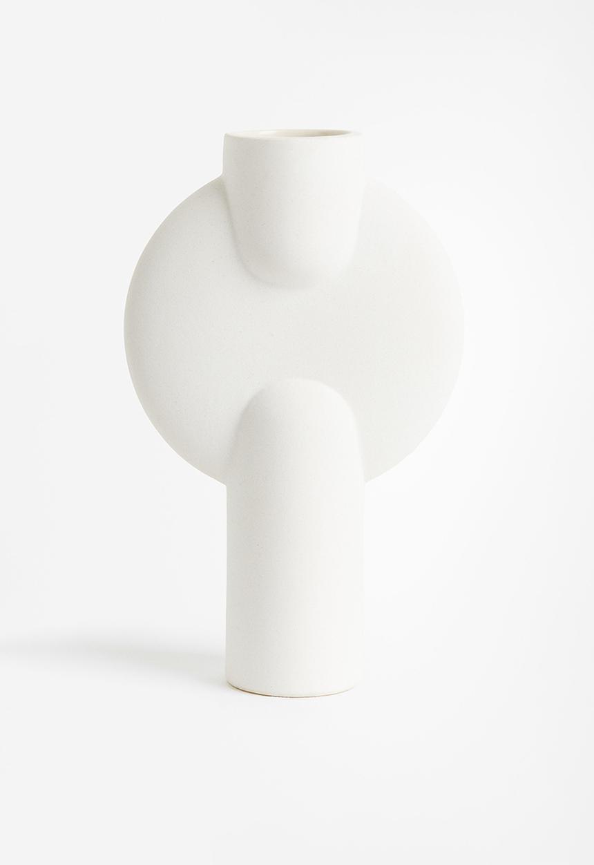 H&M - Tall stoneware vase - white