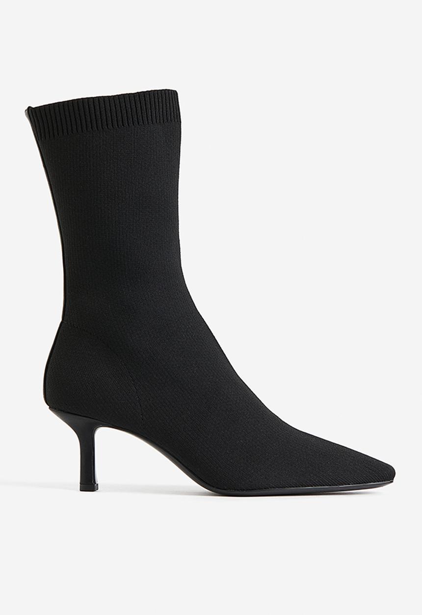 H&M - Heeled sock boots - black