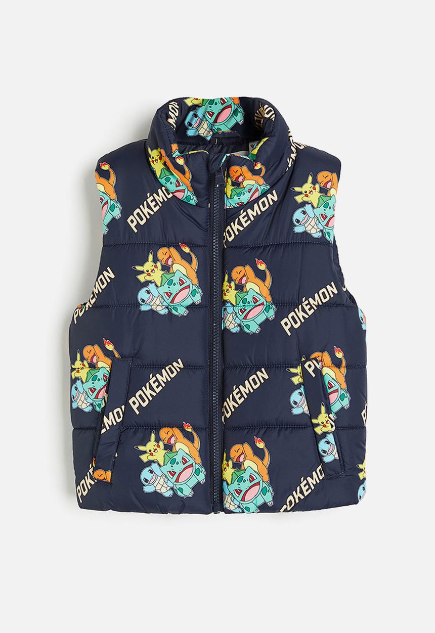 H&M - Printed puffer gilet - dark blue