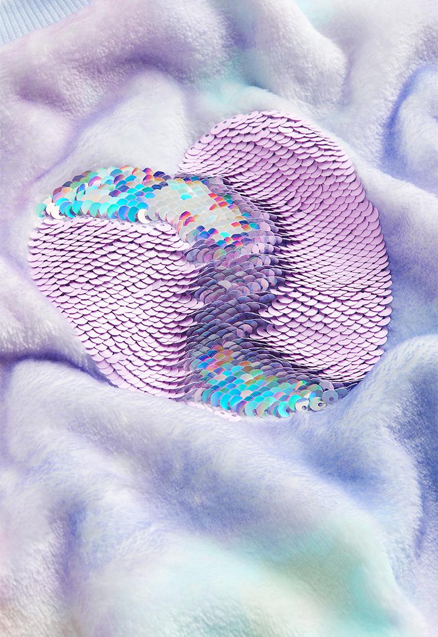 H&M - Reversible sequin-motif sweatshirt - light purple