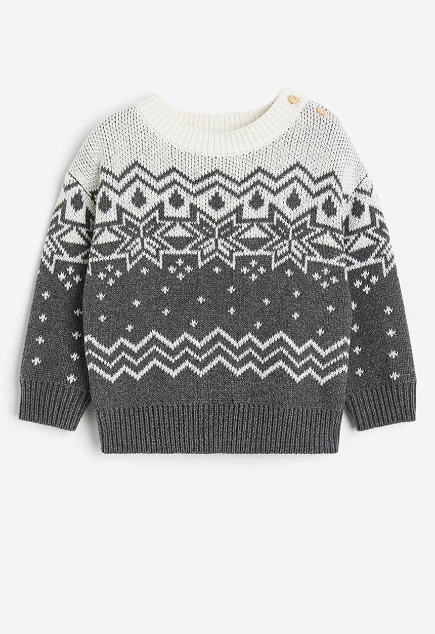 H&M - Jacquard-knit jumper - grey