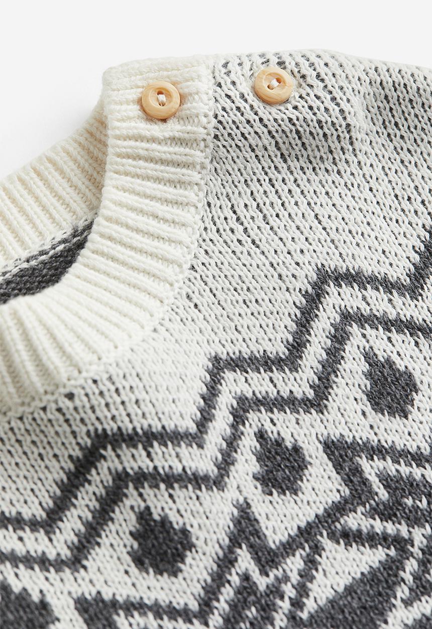 H&M - Jacquard-knit jumper - grey