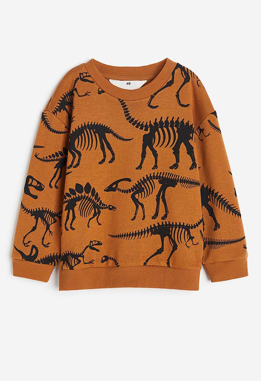 H&M - Sweatshirt - Brown Dinosaurs