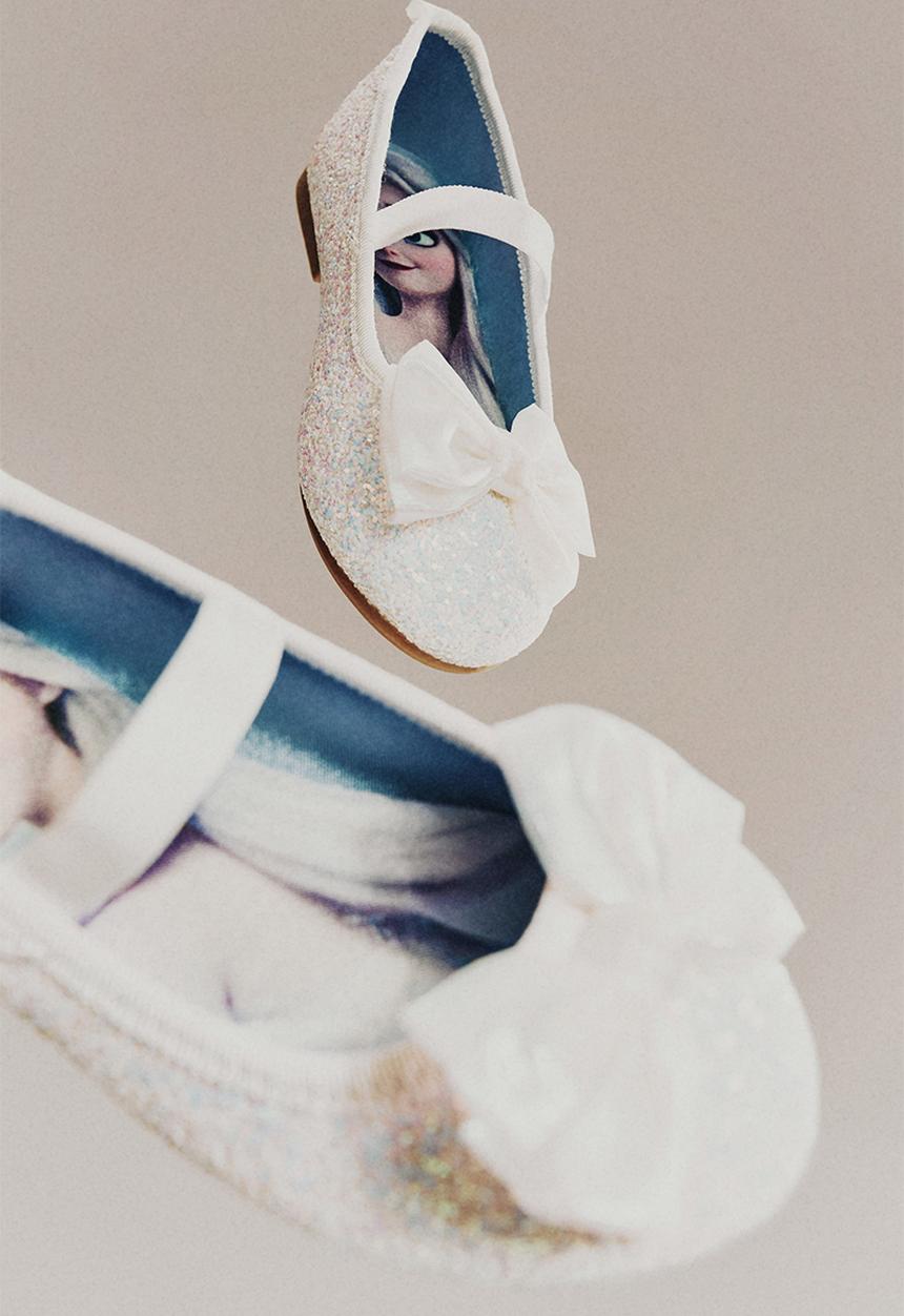 H&M - Glittery ballet pumps - white